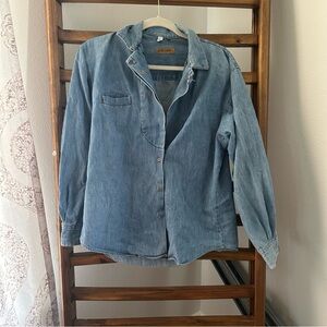 Ruff Hewn Vintage Light Denim Jacket Shirt